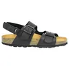 Sandalia Corcho de Mujer Beis Marron Chocolate Negro Taupe Doble Hebilla con Tira Autenti 10888