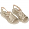 Sandalia Cuña Baja Piel Troquelada Velcro Doctor Cutillas 35334
