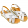 Sandalia Cuña Baja Piel Combinada Plantilla Gel KMN 2661