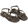 Sandalia Piel Tiras Finas Plantilla Gel Plana Wikers T 162835