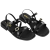Sandalia Piel Tiras Finas con Hebillas Plantilla Gel Plana Wikers T-162836