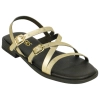 Sandalia Piel Tiras Finas con Hebillas Plantilla Gel Plana Wikers T-162836