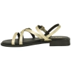 Sandalia Piel Tiras Finas con Hebillas Plantilla Gel Plana Wikers T-162836