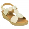 Sandalias de Piel para Mujer con Cuña y Plantilla de Gel - Wikers T-90863