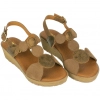 Sandalias de Piel para Mujer con Cuña y Plantilla de Gel - Wikers T-90863