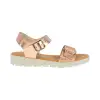Sandalias Planas Piel Metalizada Plantilla Gel La Vida Es Bella 4744