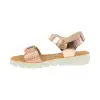Sandalias Planas Piel Metalizada Plantilla Gel La Vida Es Bella 4744