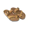 Sandalias Blanco Marron Negro Plomo Verde Hebilla Dedo Piso Fino Suver 520012