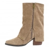 Botas de Media Caña Estilo Western con Polaina y Tachuelas - Top3 SS24719
