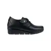 Zapatos de cuña en piel negra para mujer - Valerias 8532 Talla 36