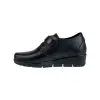 Zapatos de cuña en piel negra para mujer - Valerias 8532 Talla 36
