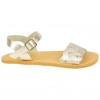 Sandalias Barefoot Mujer Piel  Trenzada Platino Metalizado - Vivant v-8100