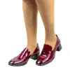 Mocasines mujer charol de Tacón Medio - Wikers E-124
