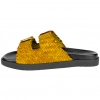 Sandalias Bio de Piel Trenzada Wikers para Mujer con Doble Hebilla - R-64787