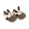 Pantuflas de Mujer y niña Invierno Abiertas Beis Dibujo Perro D006cehdjxt
