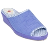 Zapatillas Casa Descalza Cuña Alta Azul Verano Alcalde 8310