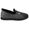 Zapatilla Cerrada Estampado Negro a Rayas Plana Eco-Flex 12027