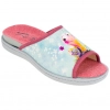 Zapatilla Plumaflex Abierta Pinki Caracol Estampado Rosa Plana 12404