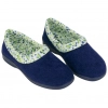 Zapatilla Cerrada Rizo Escotada Flores Plana Costa SOL88812