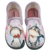 Zapatilla Cerrada Plana Gatito Plumaflex 12215 Rosa