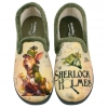Zapatilla Casa Plumaflex Plana Cerrada Verde Holmes 12228