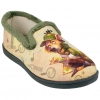 Zapatilla Casa Plumaflex Plana Cerrada Verde Holmes 12228