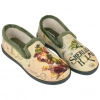Zapatilla Casa Plumaflex Plana Cerrada Verde Holmes 12228