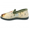 Zapatilla Casa Plumaflex Plana Cerrada Verde Holmes 12228