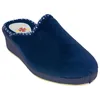 Zapatilla Descalza Cuña Azul Marino Ribete Alcalde 8500 Invierno