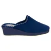 Zapatilla Descalza Cuña Azul Marino Ribete Alcalde 8500 Invierno