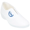 Zapatilla Blanca Mujer Cerrada Cuña Media Calle 7000