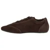 Zapatilla Casual Piel Serraje Cordones Plana Buonarotti 3359