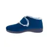 Zapatillas de Casa Bota Mujer Invierno Azul y Negro con Velcro Relax 395