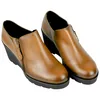 Zapatos Abotinos Piel Cuña Mujer Cómodos Jam 9006