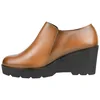 Zapatos Abotinos Piel Cuña Mujer Cómodos Jam 9006