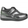 Zapato Casual Plomo de Cuña Media Velcro y Elásticos Mysoft 25M573