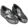 Zapato Casual Plomo de Cuña Media Velcro y Elásticos Mysoft 25M573