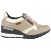 Zapatos Casual de Piel para Mujer con Ancho Especial y Cuña Media - Baerchi 40601