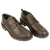 Zapato Piel Engrasada Marrón Chocolate Membrana Impermeable Plano Renature COMUNAL 04