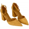 Zapato de Salón Punta Talón Tacón Ancho Alto Ideal Shoes 8758