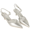 Zapato de Salón Plata Destalonado con Pulsera Tacón Fino Buonarotti BS-5657 F V