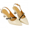 Zapato de Salón Destalonado Hebilla Bicolor Tacón midi Daniela Vega 2786BD