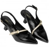 Zapato de Salón Destalonado Hebilla Bicolor Tacón midi Daniela Vega 2786BD