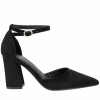 Zapato de Salón Punta Talón Tacón Ancho Alto Ideal Shoes 8758