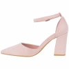 Zapato de Salón Punta Talón Tacón Ancho Alto Ideal Shoes 8758