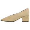 Zapato de Salón Antelina Beis Tacón Ancho Buonarotti 6072