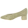 Zapato Salón Antelina Trenzada Beis Tacón Medio Buonarotti 6108