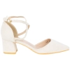 Zapato de Salón Beis Punta y Talón Cruzado Empeine Tacón Bajo Colour Cherie J-82