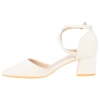 Zapato de Salón Beis Punta y Talón Cruzado Empeine Tacón Bajo Colour Cherie J-82