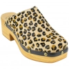 Zueco Tacón Mujer Piel Animal Print Leopardo Punta Cuadrada Help The Trees 7768410